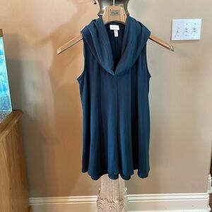 Cute, Looks like a Bryn Walker Top! Green Cowl neck KNOX ROSE Fit & Flared SZ M